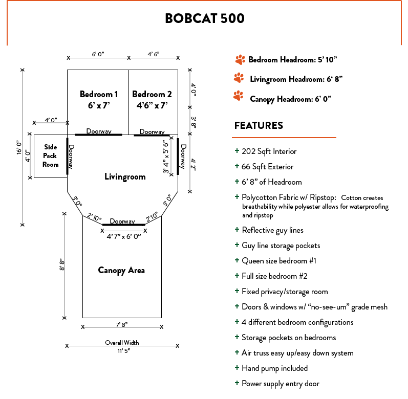 BOBCAT 500 Inflatable Camping Tent